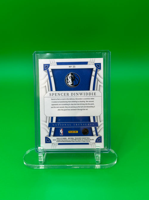 2022-23 Panini National Treasures Spencer Dinwiddie #27/75 Dallas Mavericks