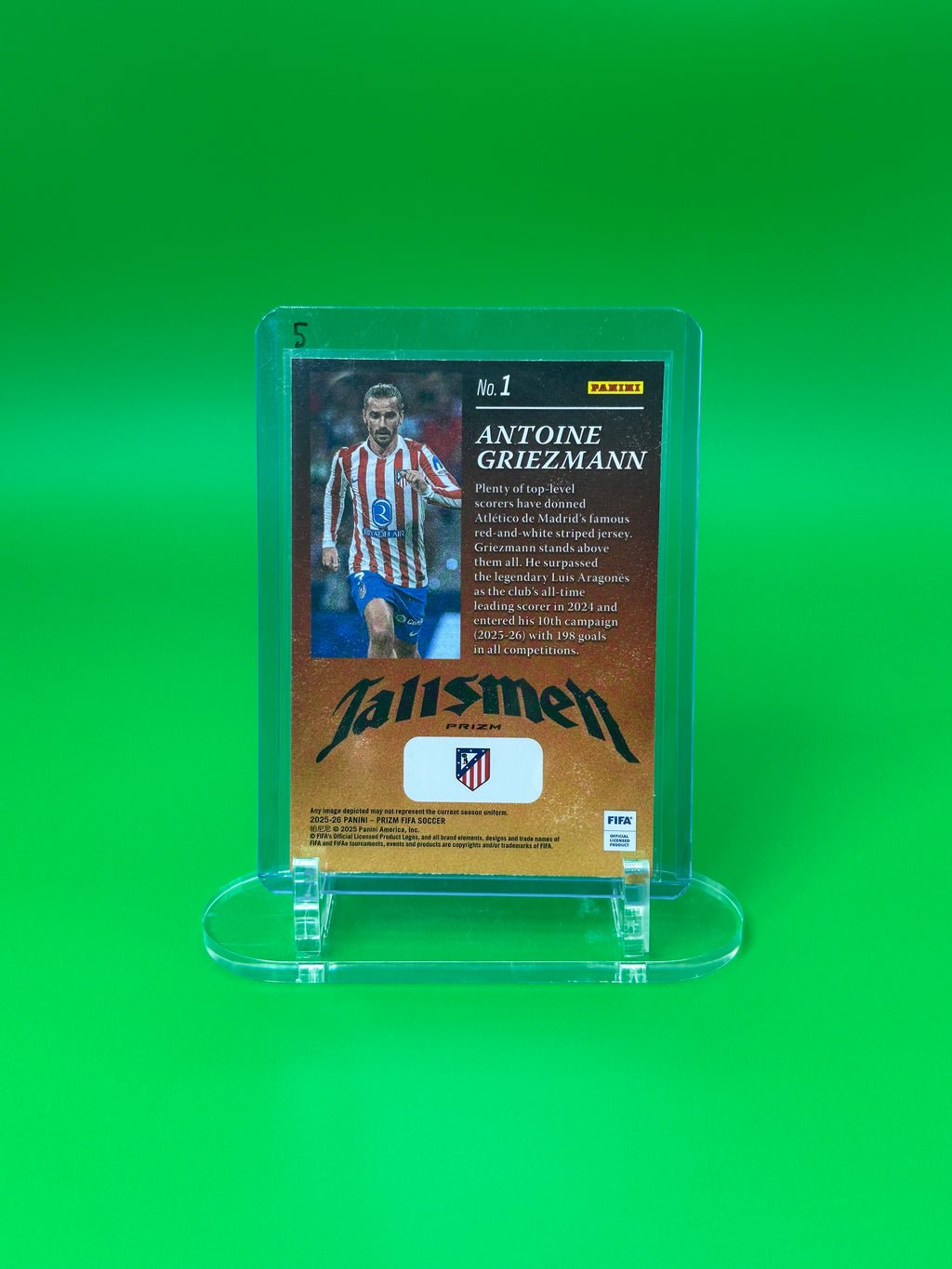 2025-26 Panini Prizm FIFA Antoine Griezmann Talisman Insert Refractor