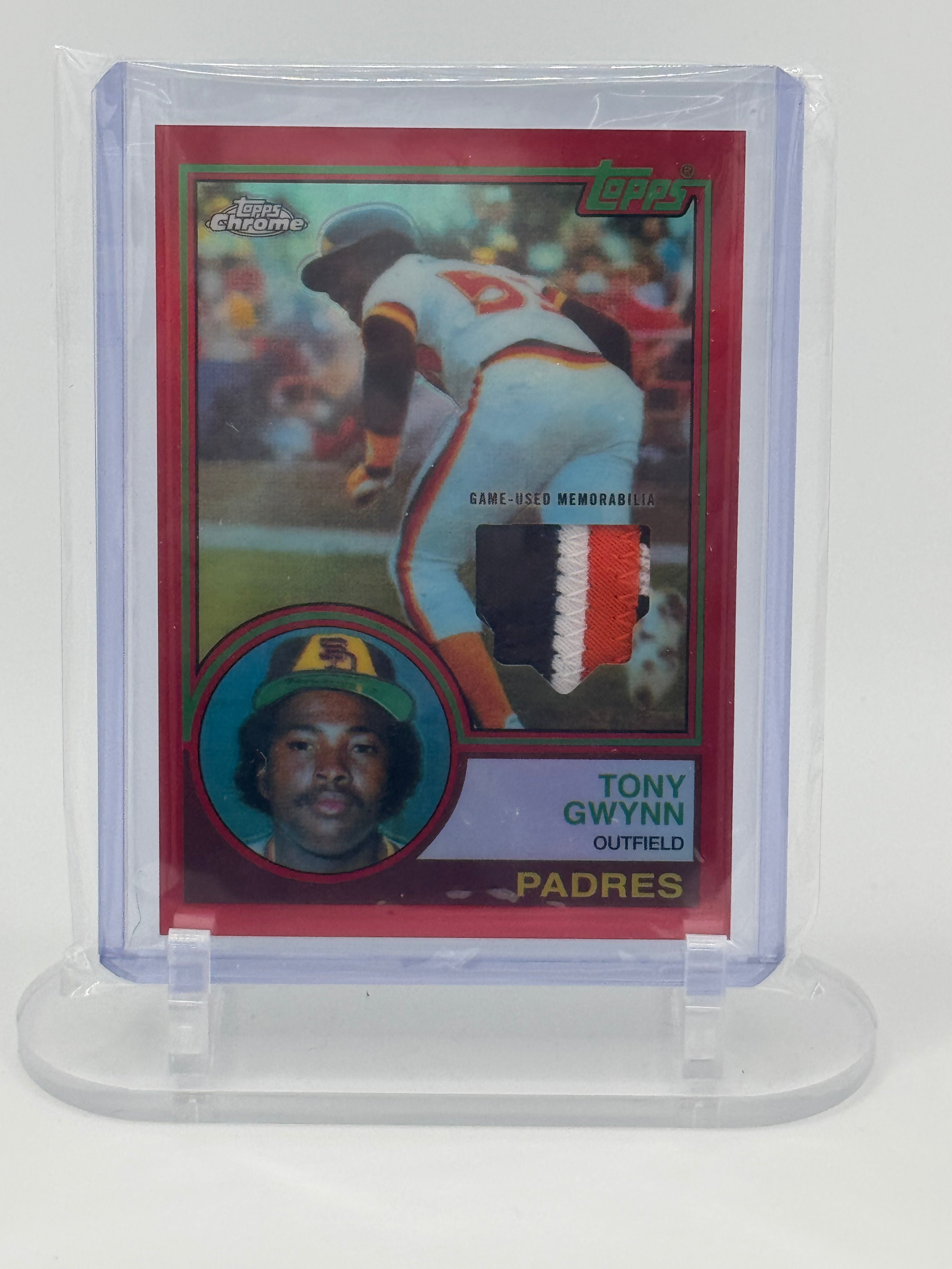 2020 Topps Chrome Tony Gwynn 3/5 Retro Rookie Chrome Relic Reprint Card