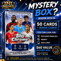 2023/24 Topps Chrome UEFA Soccer Card -INI Collectors Box | 50 Cards + Bonus Cards | Refractors, Inserts & More