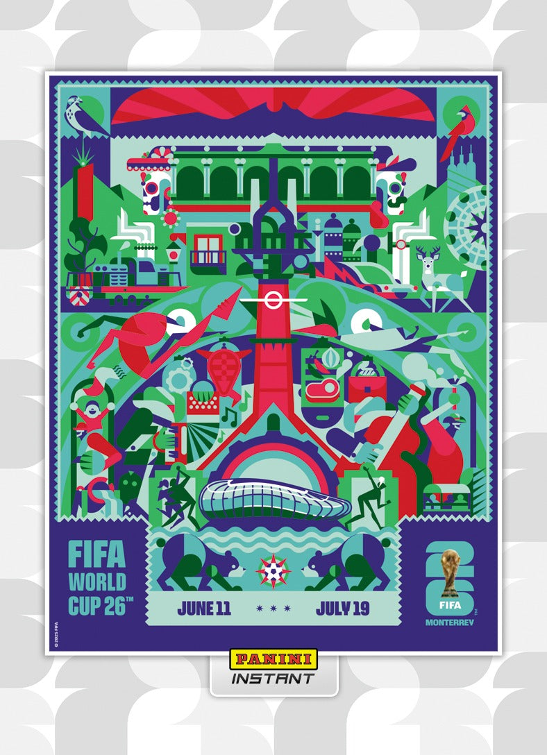 16 Base Card Panini Instant FIFA World Cup 2026 Host City Poster Card-Presale
