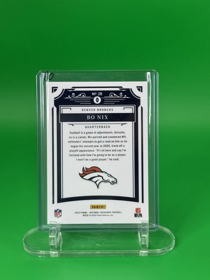 Bo Nix National Treasures 24/99 back