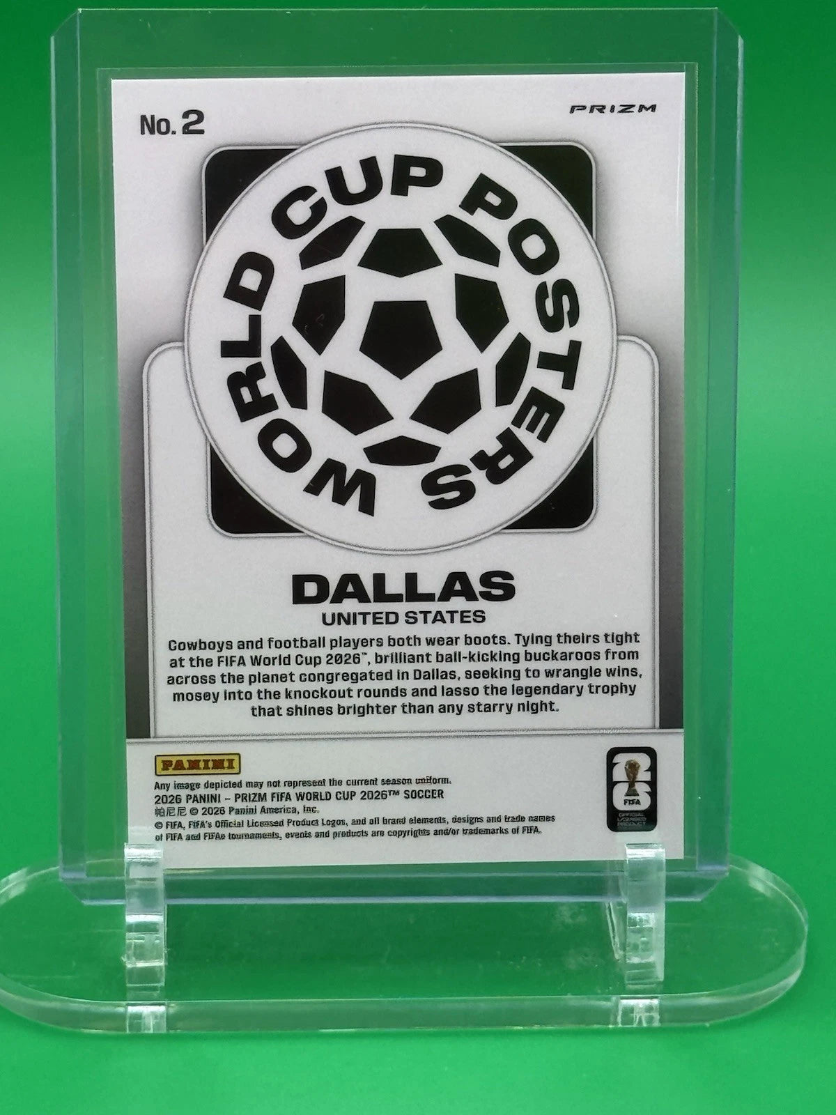 Dallas Host City Poster card back