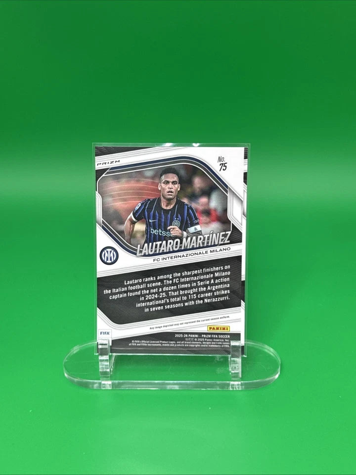 2025-26 Panini Prizm FIFA Choice Yellow & Red Choice Prizm Lautaro Martinez SSP back
