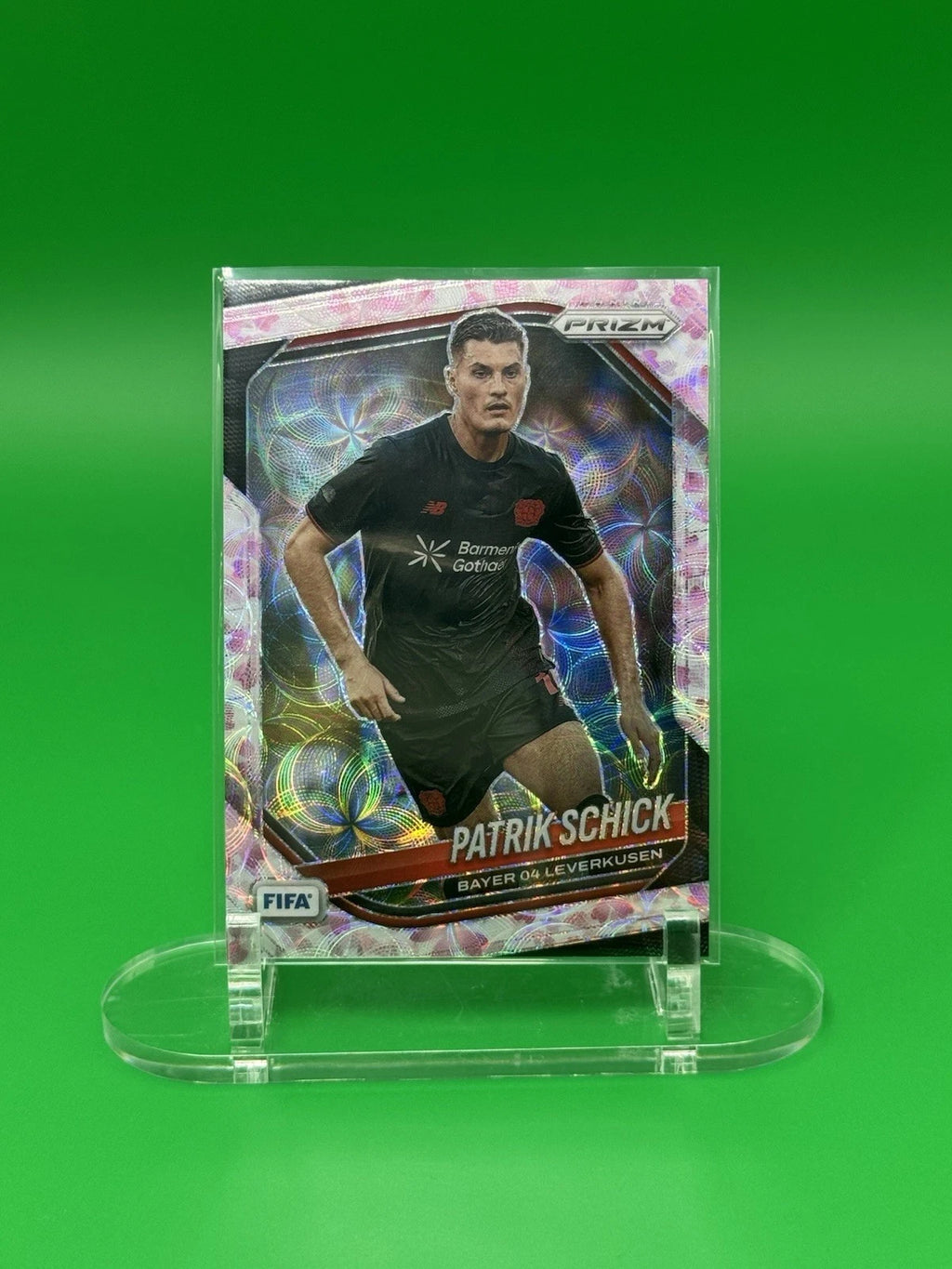2025-26 Panini Prizm FIFA Choice Cherry Blossom SSP Patrick Schick #01/28 Bayer front