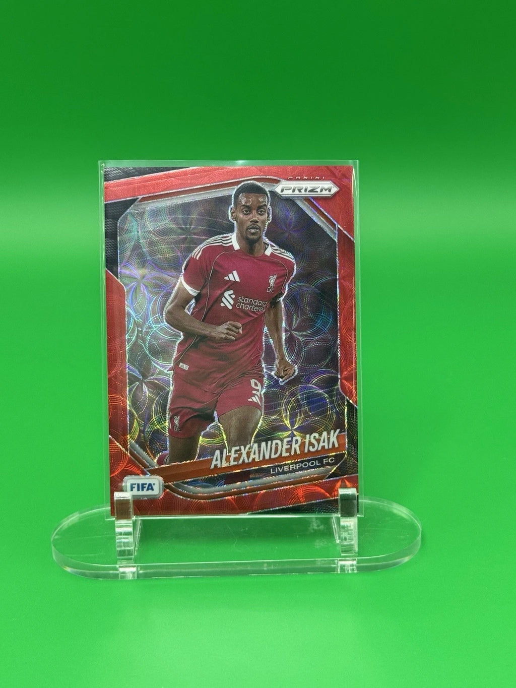 2025-26 Panini Prizm FIFA Choice Red Choice Prizm Alexander Isak-Liverpool #06/88 front