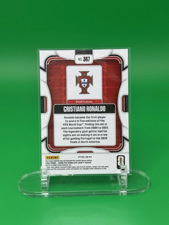 2025-26 Panini Prizm FIFA World Cup Cristiano Ronaldo Wave Prizm Color Match back