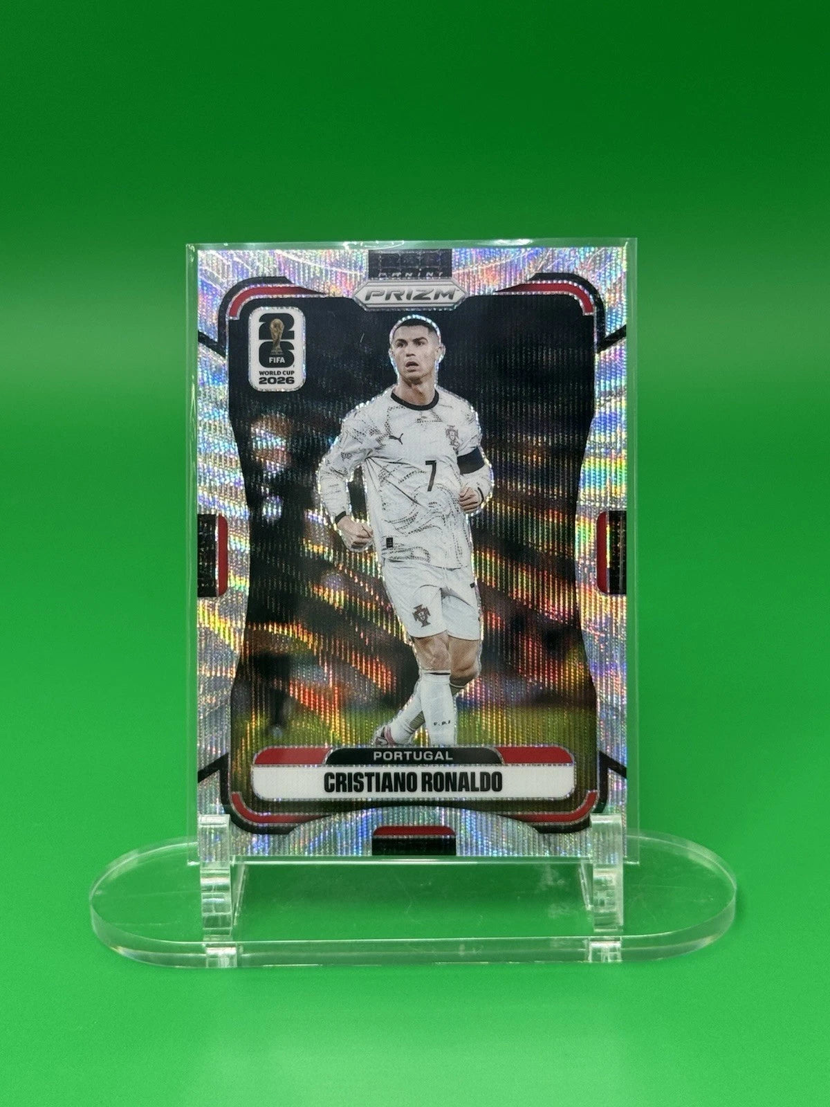 2025-26 Panini Prizm FIFA World Cup Cristiano Ronaldo Wave Prizm Color Match front