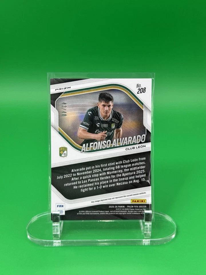 2025-26 Panini Prizm FIFA Choice RC Alfonso Alvarado Year of the Snake 43/48 SP back