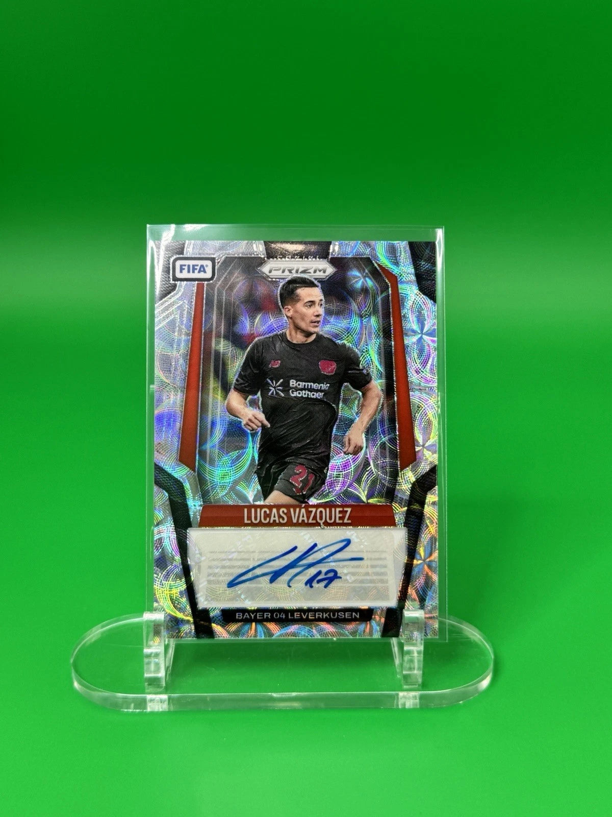 2025-26 Panini Prizm FIFA Soccer Lucas Vazquez Choice Prizm Autograph - Spain front