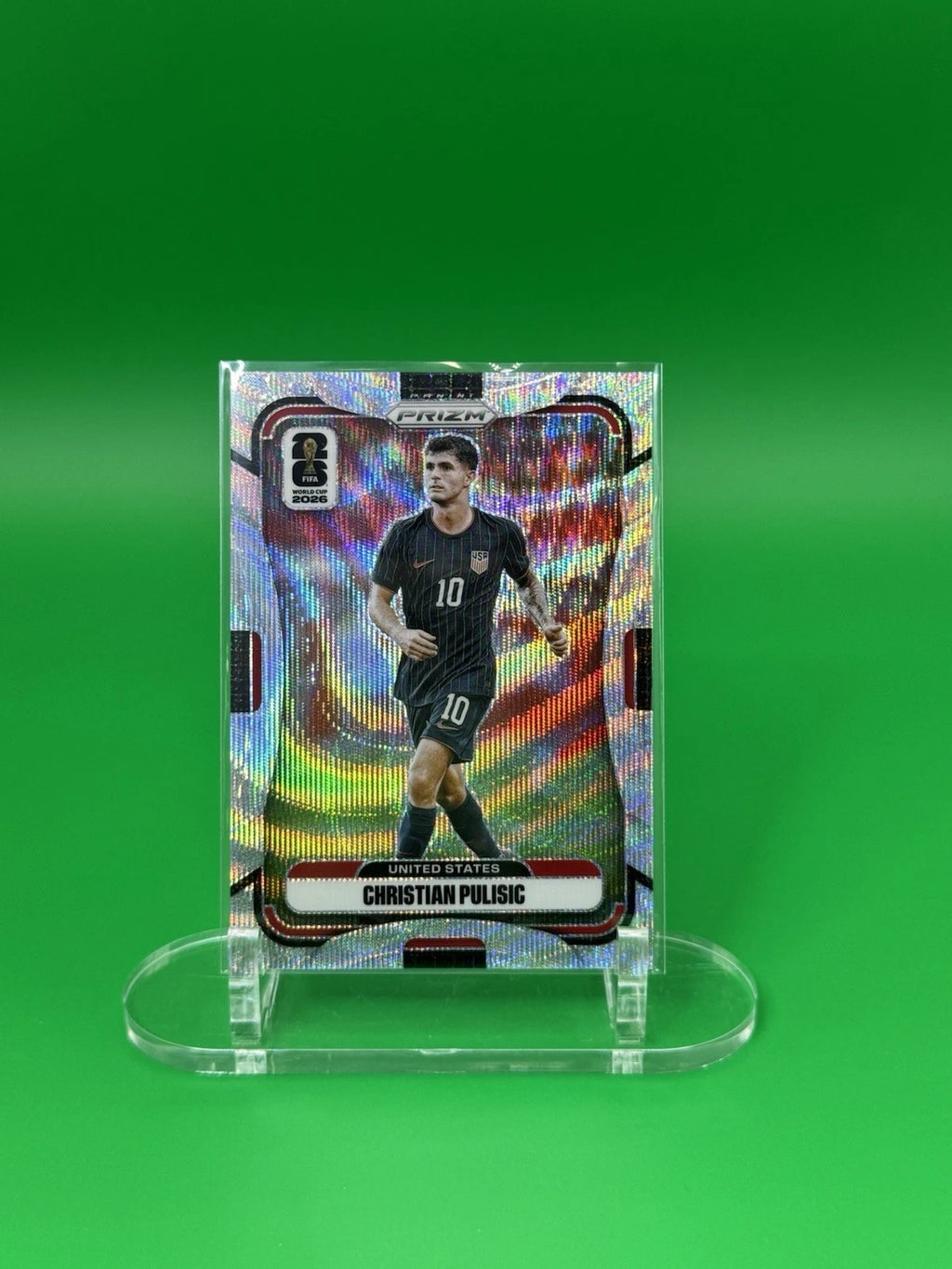 Panini Prizm FIFA World Cup 2026 Christian Pulisic Wave Prizm - USA - AC Milan front