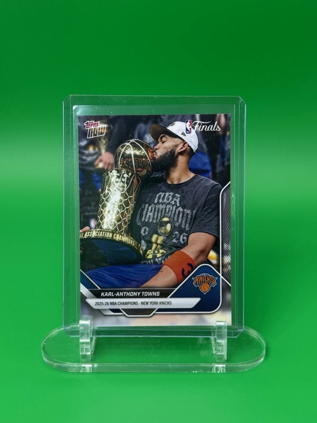 2026 Topps NOW NBA Finals New York Knicks Champions Karl Anthony Towns SP front