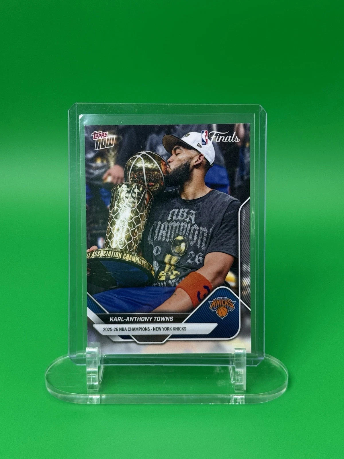 2026 Topps NOW NBA Finals New York Knicks Champions Karl Anthony Towns SP front