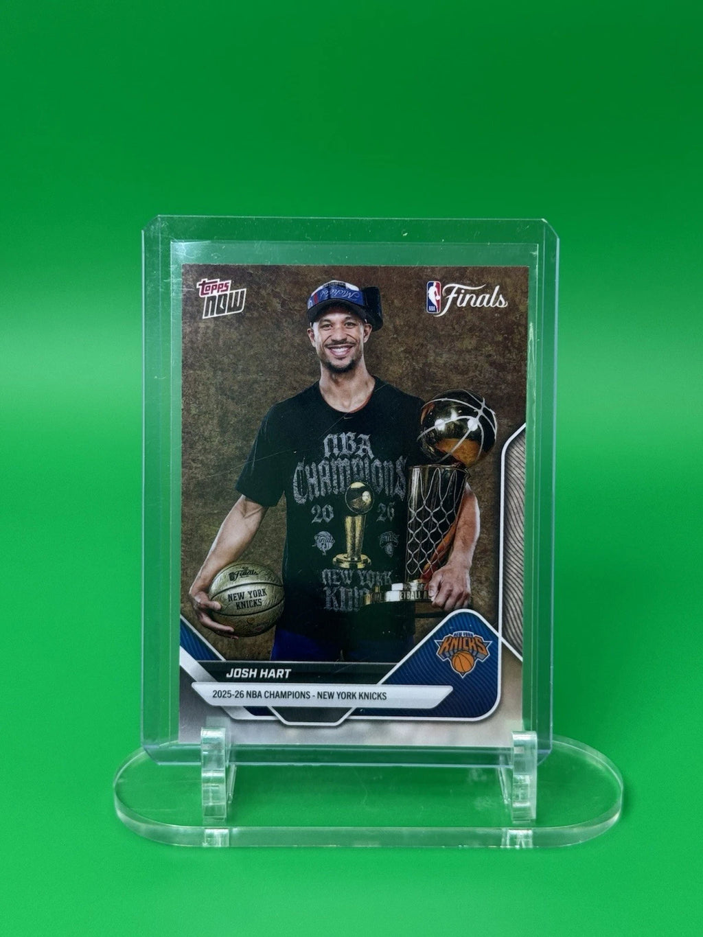 2026 Topps NOW NBA Finals New York Knicks NBA Champions Josh Hart SP front