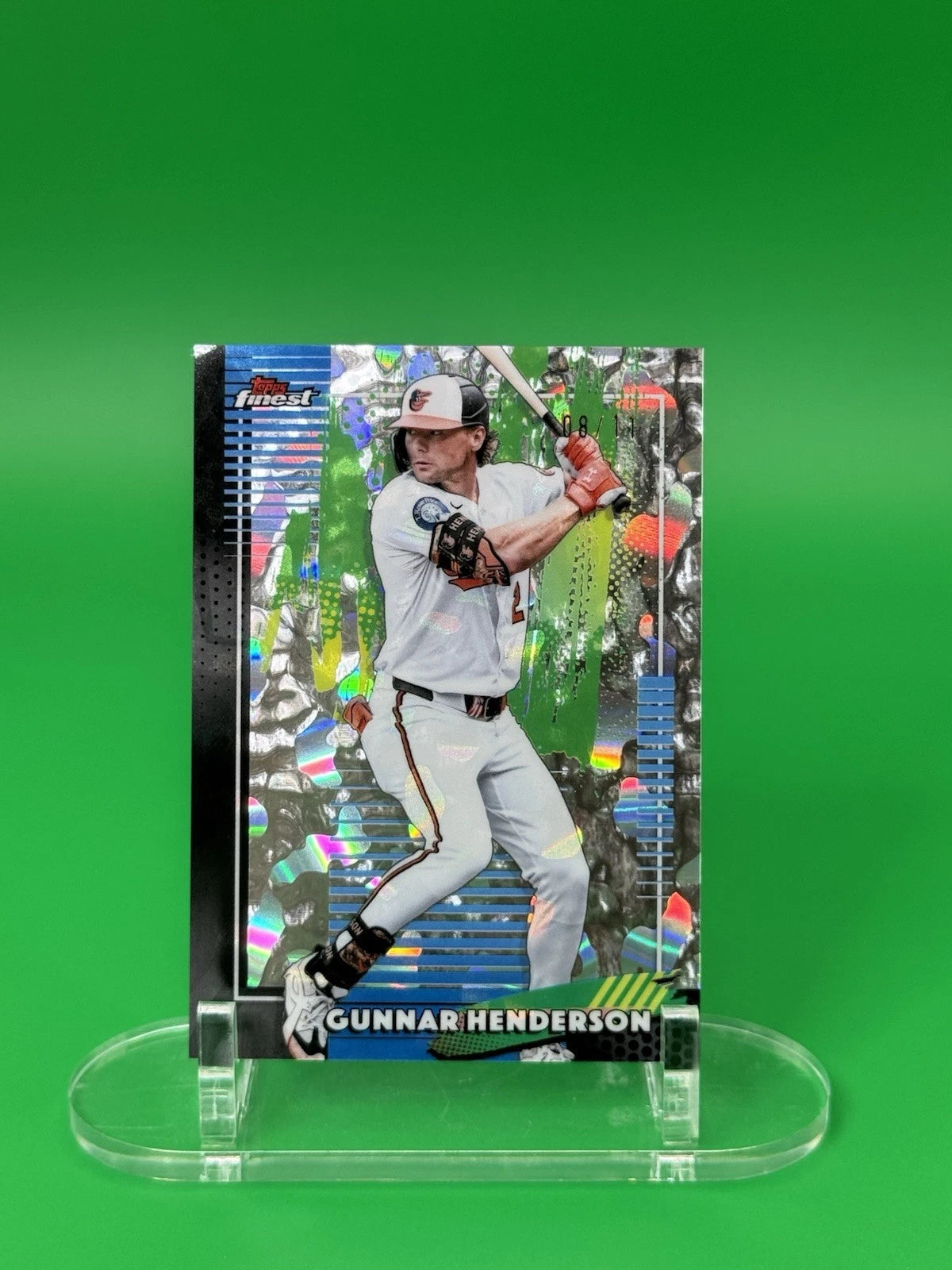2026 Topps Finest MLB First Day Issue Gunnar Henderson Molton Mercury SSP 09/11 front