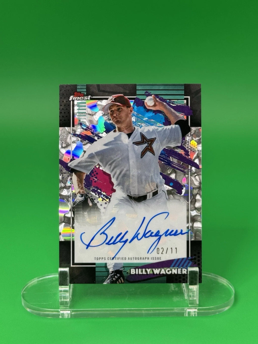 2026 Topps Finest First Day Issue Billy Wagner Molton Mercury On-Card-Auto 02/11 front