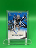 2026 Topps Flagship NFL Brandon Aubrey 044/150 Blue Autograph NFLSA-BA Cowboys front