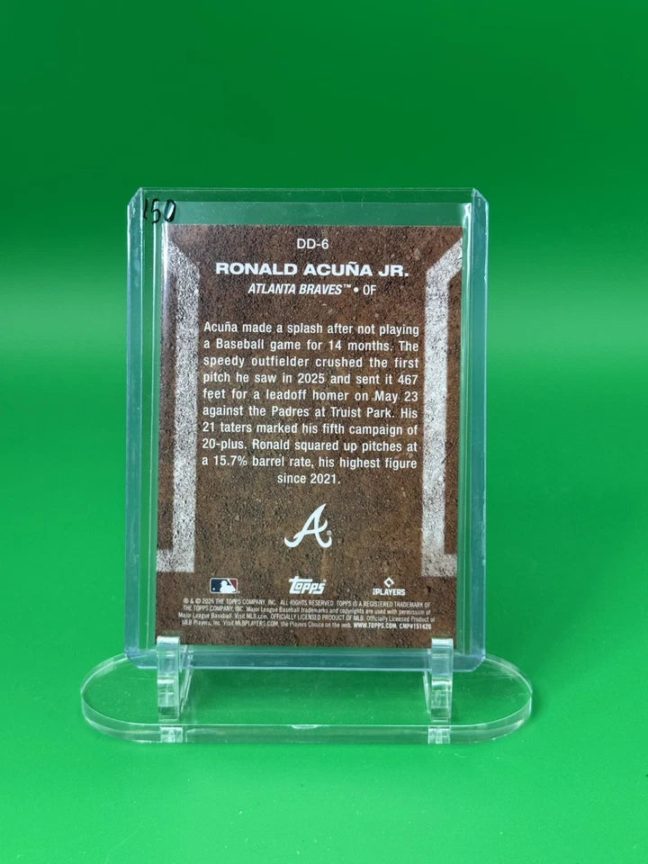 2026 Topps Series 2 MLB Ronald Acuna Jr Diamond Dust SSP Atlanta Braves DD-6 back