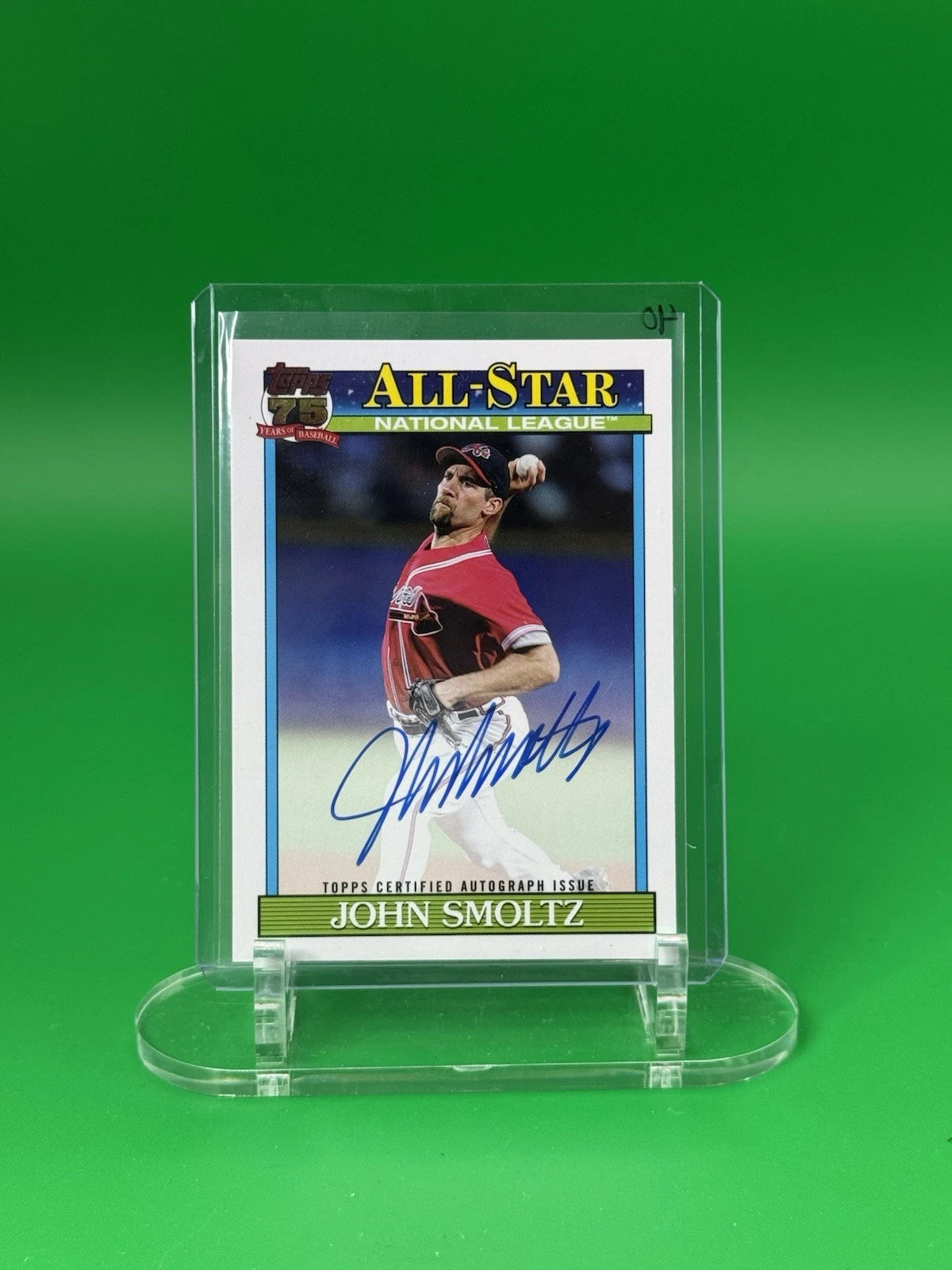 2026 Topps MLB 75th Anniversary John Smoltz All-Star On-Card Auto 91AS-JS Braves front