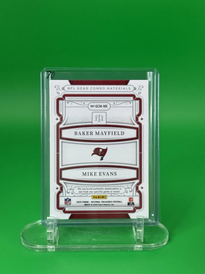 2025 NT Baker Mayfield & Mike Evans NFL Gear Materials #98/99 Tampa Bay GCM-ME back
