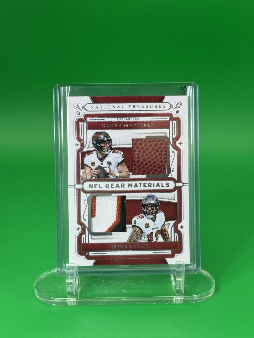 2025 NT Baker Mayfield & Mike Evans NFL Gear Materials #98/99 Tampa Bay GCM-ME front