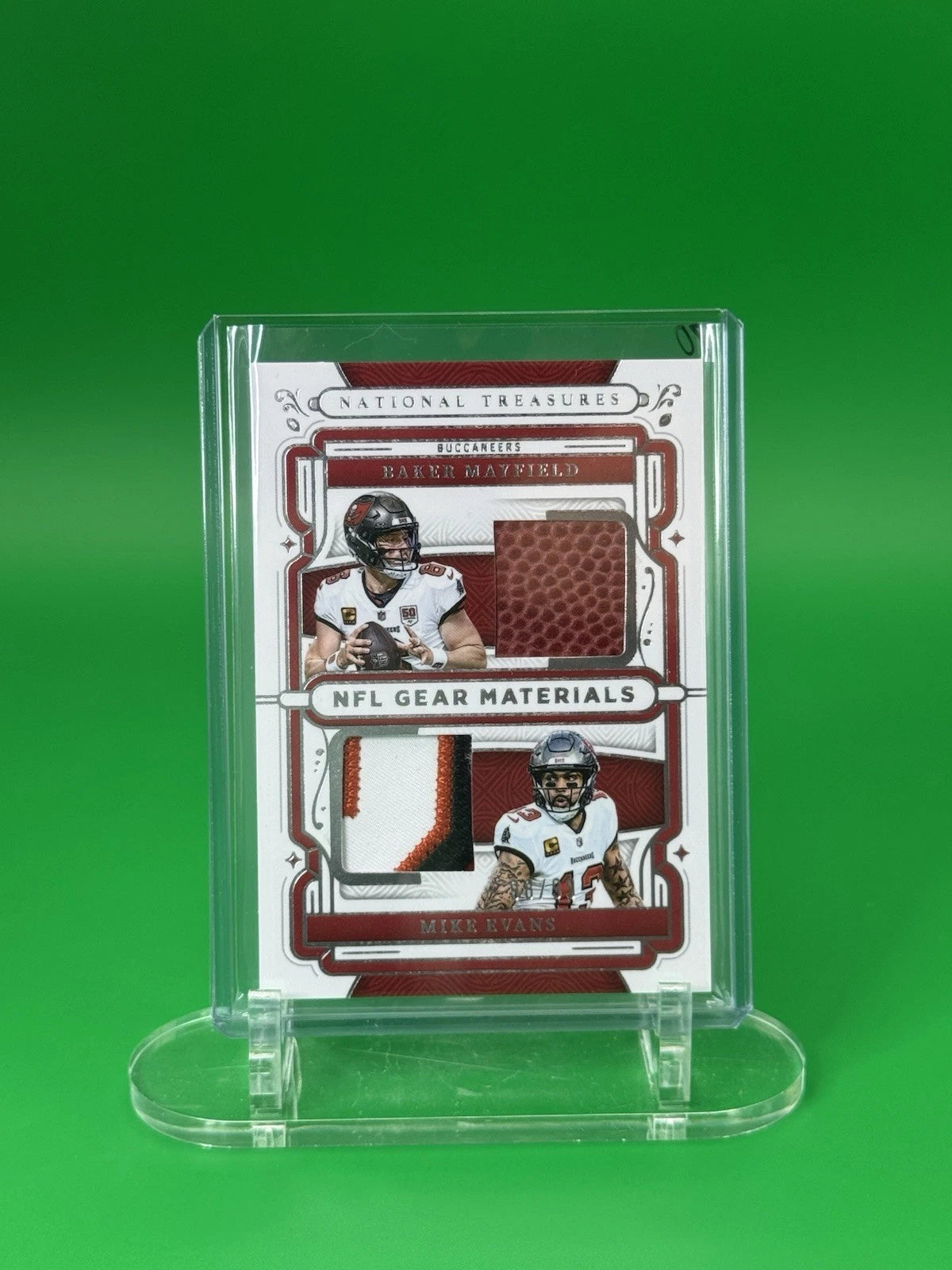 2025 NT Baker Mayfield & Mike Evans NFL Gear Materials #98/99 Tampa Bay GCM-ME front