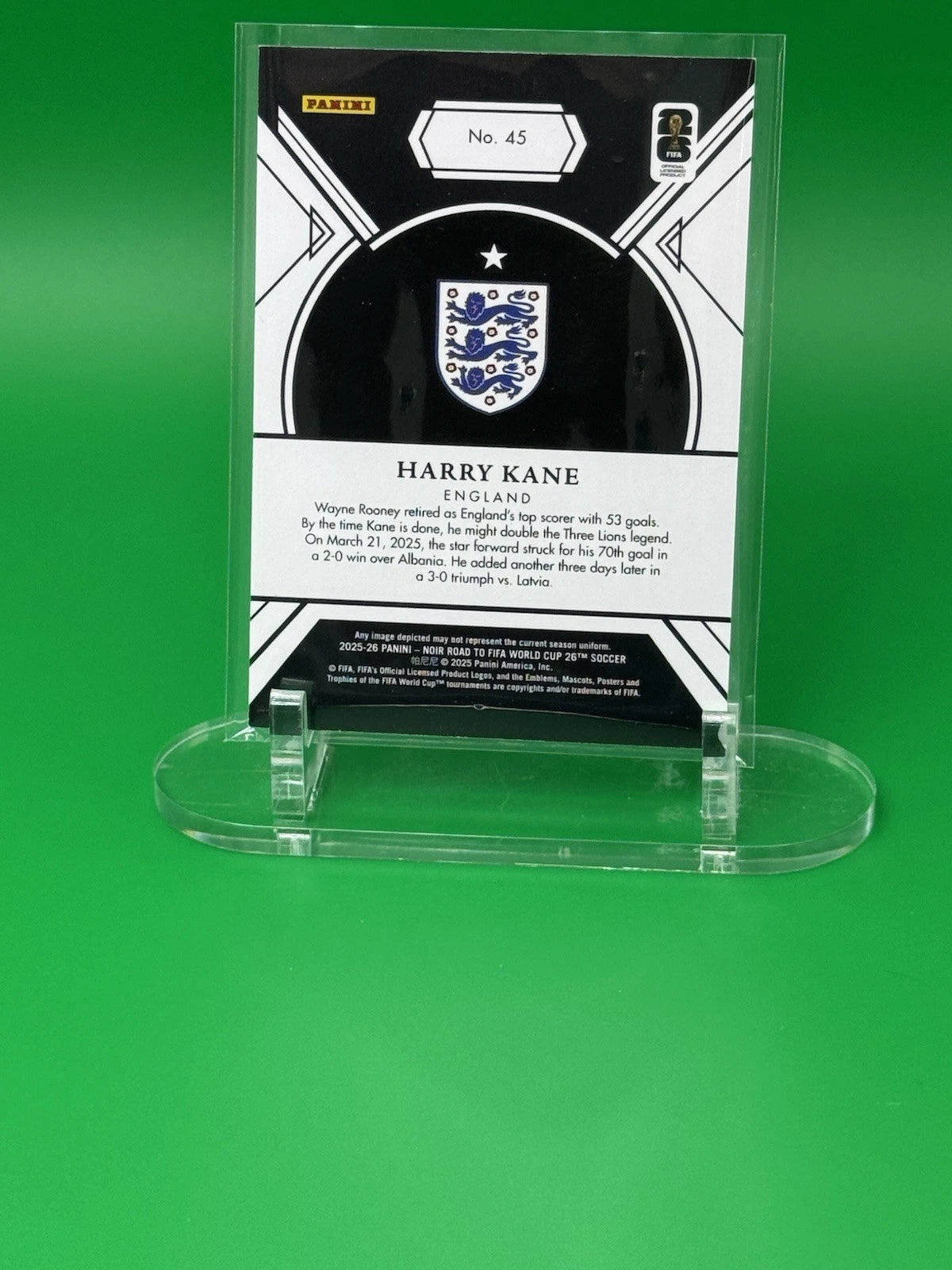 Harry Kane card back