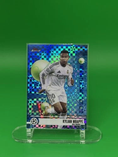 2026 Topps Finest UEFA Kylian Mbappé Blue X-Fractor 17/99 France