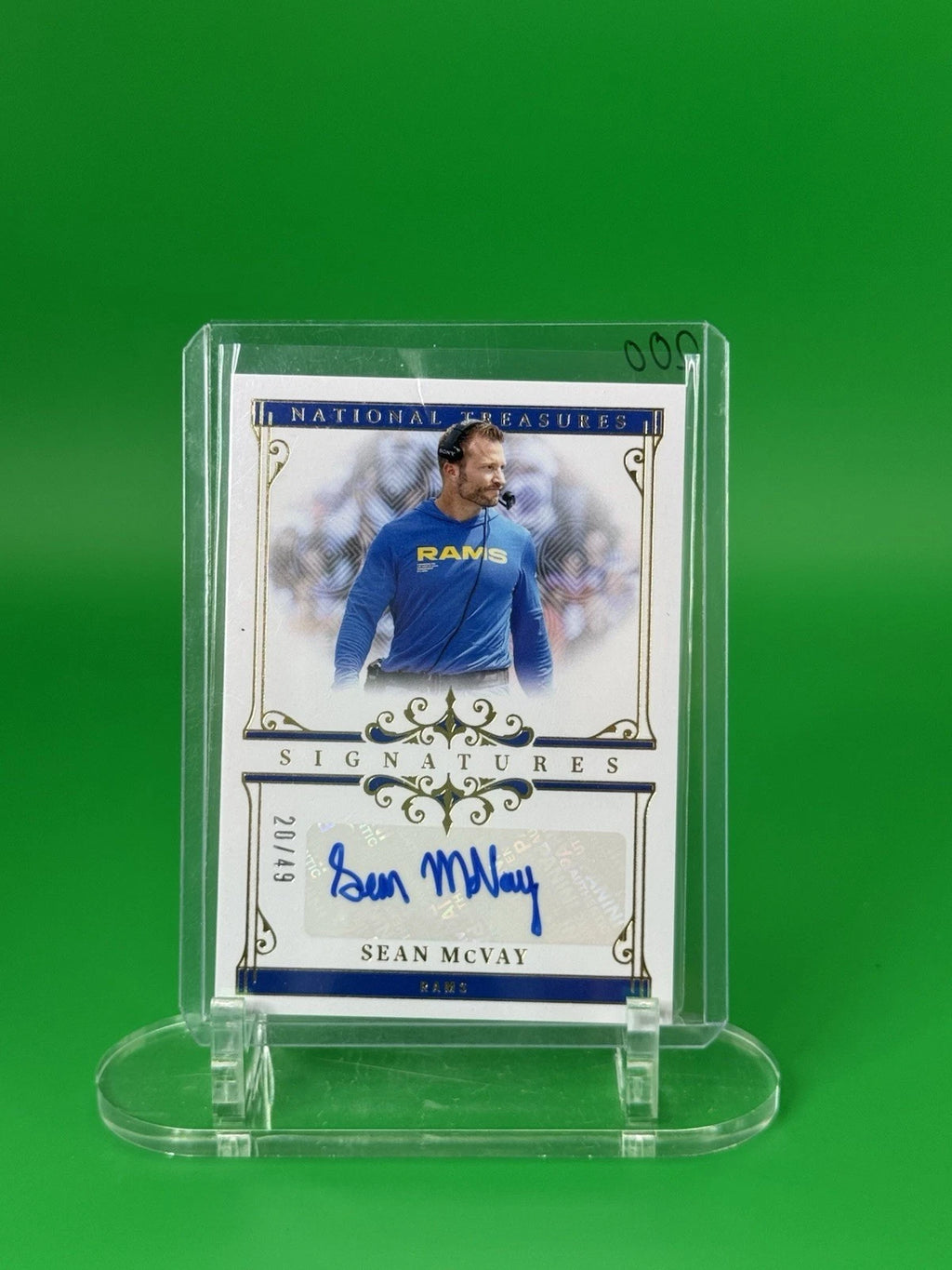 Sean McVay Signatures Auto 20/49 front