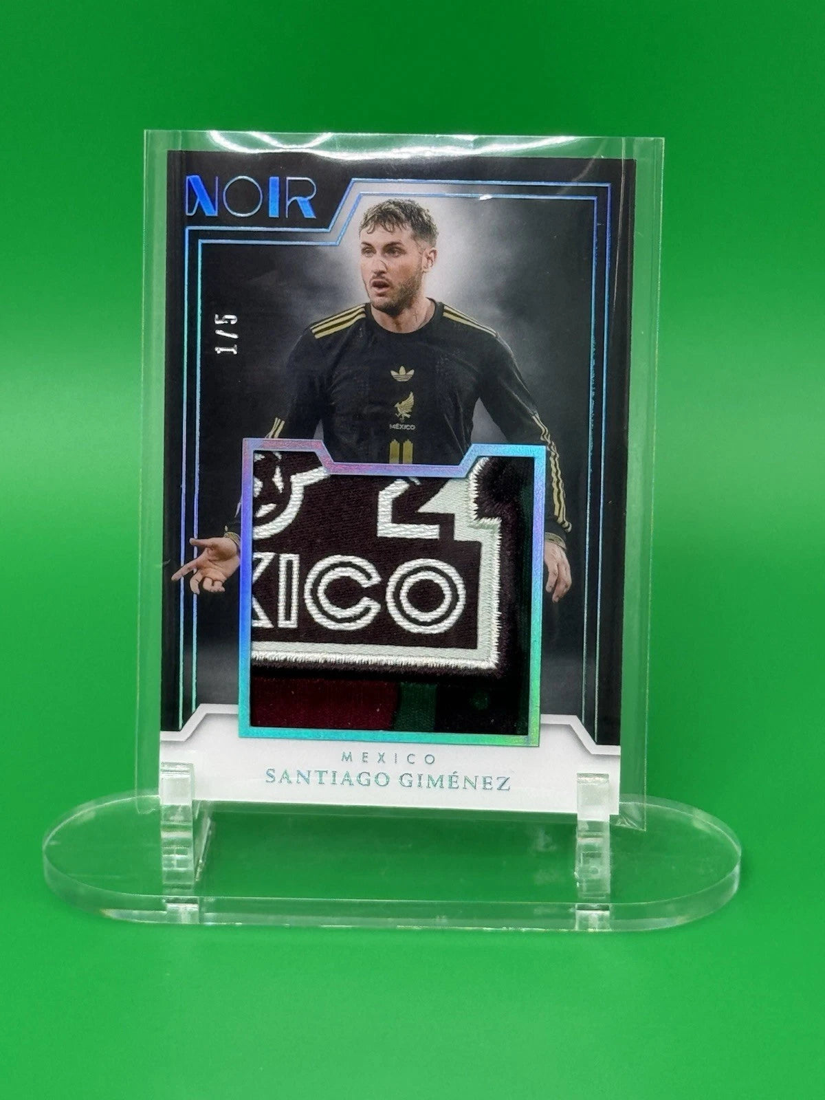 Santiago Gimenez Panini Noir patch card numbered 1 of 5