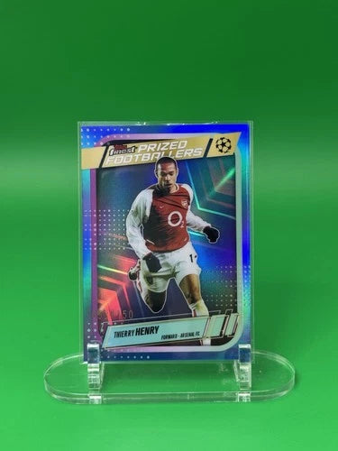 2026 Topps Finest UEFA Thierry Henry Prized Footballers Blue 053/150