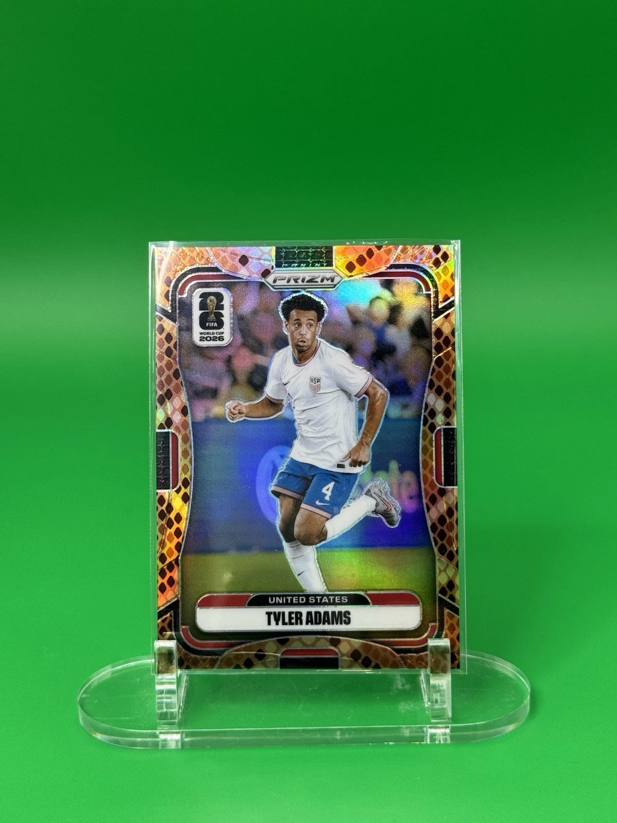 Tyler Adams Panini Prizm World Cup Rattlesnake SSP